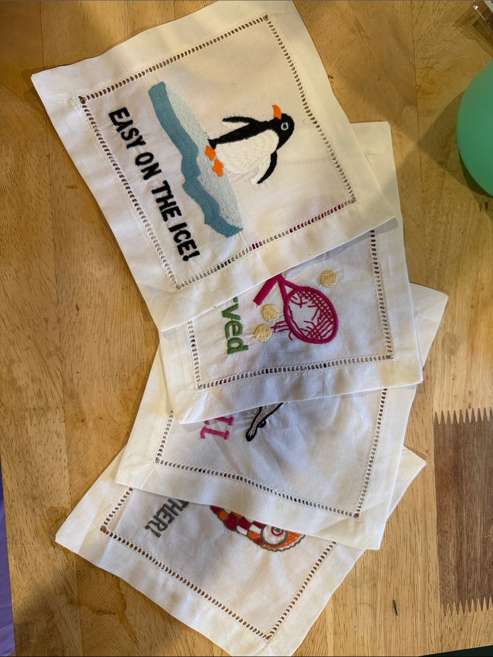 Embroidered Cocktail Napkins